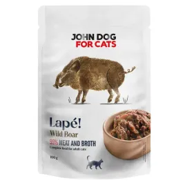 karma-mokra-dla-kota-john-dog-for-cats-lape-dziczyzna-100g-monobialkowa