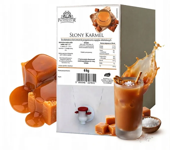 Zaprawka Koncentrat PROFIMATOR SŁONY KARMEL 6kg Baza do drinków i koktajli