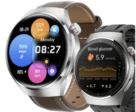 2-paski-premium-smartwatch-gt4-pro-pomiar-cukru-glukoza-rozmowy-srebrny