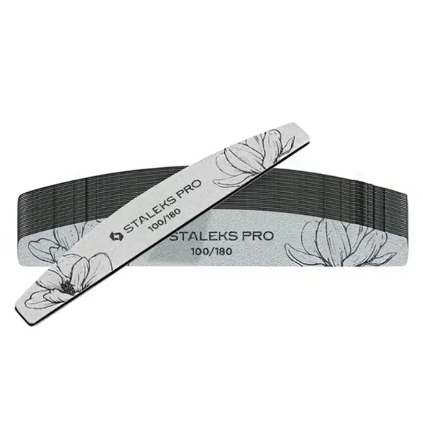 STALEKS Pilnik mineralny do paznokci ŁÓDKA Półksiężyc EXPERT 100/180 25szt