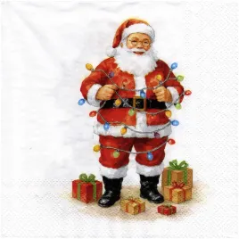 serwetka-do-decoupage-33x33cm-santa-swiety-mikolaj-z-lampkami-1szt