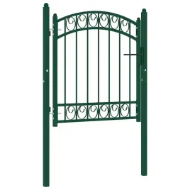 furtka-ogrodowa-lukowa-zielona-102-x-150-cm-malowana-proszkowo-stalowa