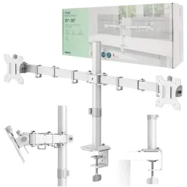 hama-uchwyt-do-monitora-2-ramiona-1335-cali-bialy-vesa-75x75-100x100