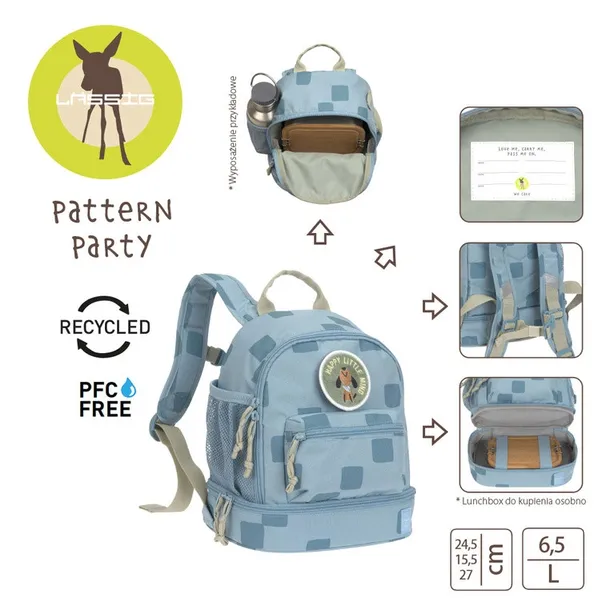lassig-plecak-mini-pattern-party-blue