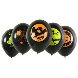 balony-lateksowe-neonowy-nadruk-halloween-5-szt