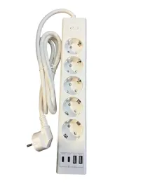 biala-przedluzka-zasilajaca-z-2x-usb-2x-typ-c-model-hs-fexo-4u-5k-2m