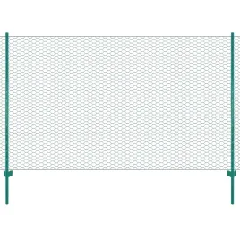 vidaxl-siatka-ogrodzeniowa-ze-slupkami-stal-25-x-2-m-zielony
