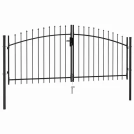 vidaxl-brama-ogrodzeniowa-woerden-podwojne-drzwi-z-kolcem-2995x1745-cm