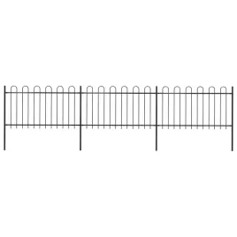 vidaxl-ogrodzenie-ogrodowe-z-obrecza-stalowa-537x100-cm-czarne