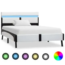 vidaxl-rama-lozka-z-led-bialo-czarna-sztuczna-skora-90-x-200-cm