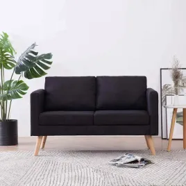 vidaxl-2-osobowa-sofa-tapicerowana-tkanina-czarna