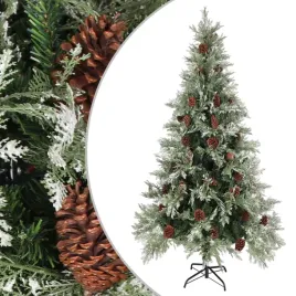 vidaxl-choinka-z-szyszkami-zielono-biala-225-cm-pvc-i-pe