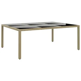vidaxl-stol-ogrodowy-200x150x75-cm-szklo-i-rattan-pe-bezowy
