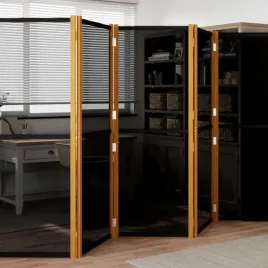 vidaxl-parawan-5-panelowy-czarny-350-x-180-cm