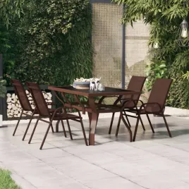 vidaxl-stol-ogrodowy-brazowo-czarny-140x70x70-cm-stal-i-szklo