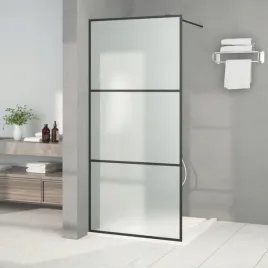 vidaxl-scianka-prysznicowa-czarna-90x195-cm-mrozone-szklo-esg