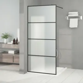 vidaxl-scianka-prysznicowa-czarna-90x195-cm-mrozone-szklo-esg