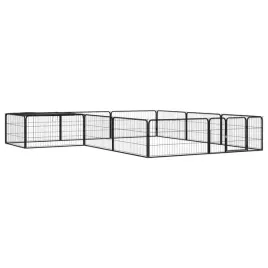 vidaxl-kojec-dla-psa-12-panele-czarny-100x50-cm-stal