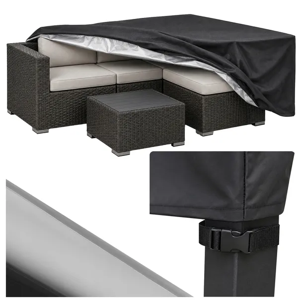 Pokrowiec na Meble Ogrodowe Wodoodporny UV Mocny 205x160x70cm Plandeka XXL