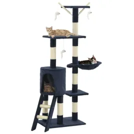 vidaxl-drapak-dla-kota-ze-slupkami-sizalowymi-138-cm-granatowy