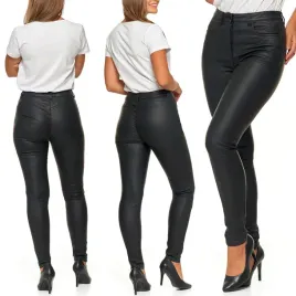moraj-skinny-eleganckie-spodnie-damskie-woskowane-imitujace-skore-s-36