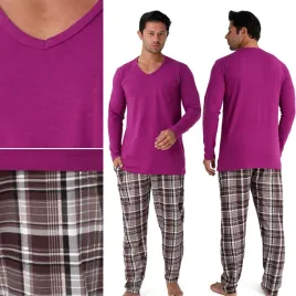 pizama-meska-zimowa-dluga-ciepla-komplet-pizamowy-100percent-bawelna-xxl