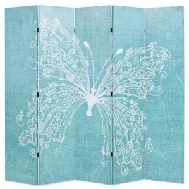 vidaxl-skladany-parawan-200x170-cm-niebieski-z-motylem