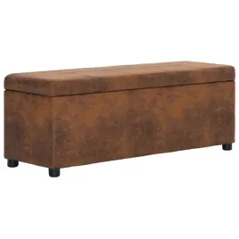 vidaxl-lawka-ze-schowkiem-116-cm-brazowa-sztuczna-skora-zamszowa