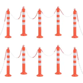 vidaxl-slupki-drogowe-10-szt-z-lancuchem-75-cm-pe