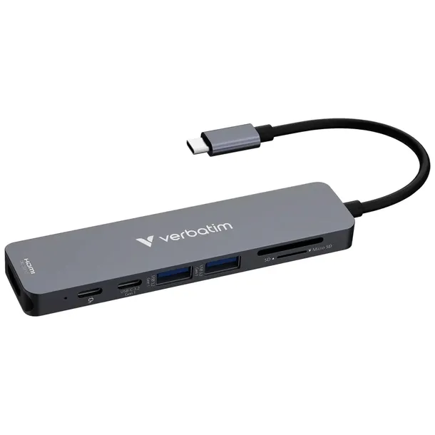 adapter-hub-verbatim-usb-c-3-2-pd-100w-hdmi-4k-sd-microsd-aluminiowy-stan-nowy