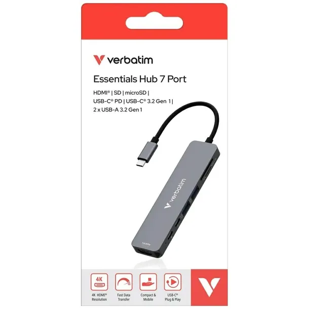 adapter-hub-verbatim-usb-c-3-2-pd-100w-hdmi-4k-sd-microsd-aluminiowy-stan-nowy