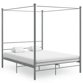 vidaxl-rama-lozka-z-baldachimem-szara-metalowa-160-x-200-cm