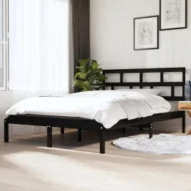 vidaxl-rama-lozka-czarna-lite-drewno-sosnowe-140x190-cm