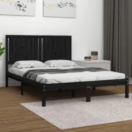 vidaxl-rama-lozka-czarna-lite-drewno-sosnowe-140x190-cm