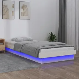 vidaxl-rama-lozka-z-led-biala-90x190-cm-pojedyncza-lite-drewno