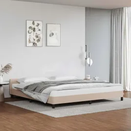 vidaxl-rama-lozka-z-zaglowkiem-bez-materaca-cappuccino-200x200-cm
