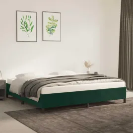 vidaxl-rama-lozka-bez-materaca-ciemnozielone-200x200-cm-aksamit