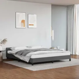 vidaxl-rama-lozka-z-zaglowkiem-bez-materaca-szara-160x200-cm