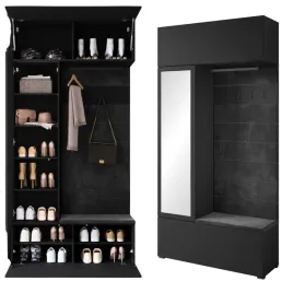 szafa-do-przedpokoju-z-siedziskiem-lustrem-korytarz-232x115x37-5cm-czarny