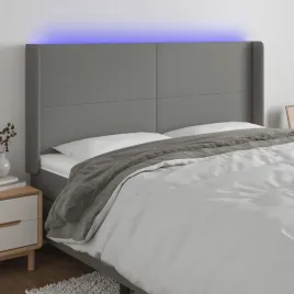 vidaxl-zaglowek-do-lozka-z-led-ciemnoszary-163x16x118-128cm-tkanina