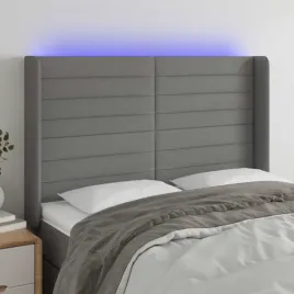 vidaxl-zaglowek-do-lozka-z-led-ciemnoszary-147x16x118-128cm-tkanina