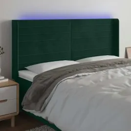vidaxl-zaglowek-do-lozka-z-led-ciemnozielony-163x16x118-128cm-aksamit