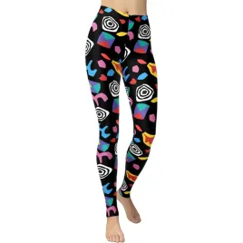damskie-legginsy-sportowe-casual-rozciagliwe-klasyczne-wzorzyste-czarne-xl