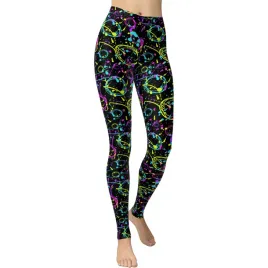 damskie-legginsy-sportowe-casual-rozciagliwe-klasyczne-wzorzyste-czarne-l