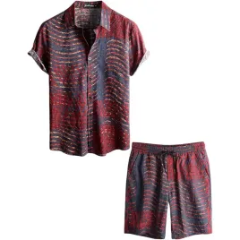 meski-komplet-letni-koszula-hawajska-spodenki-stylowy-casual-czerwony-3xl