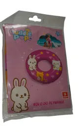 kolo-do-plywania-dla-dzieci-50-cm-rozowe-motyw-krolik-i-kot-na-prezent