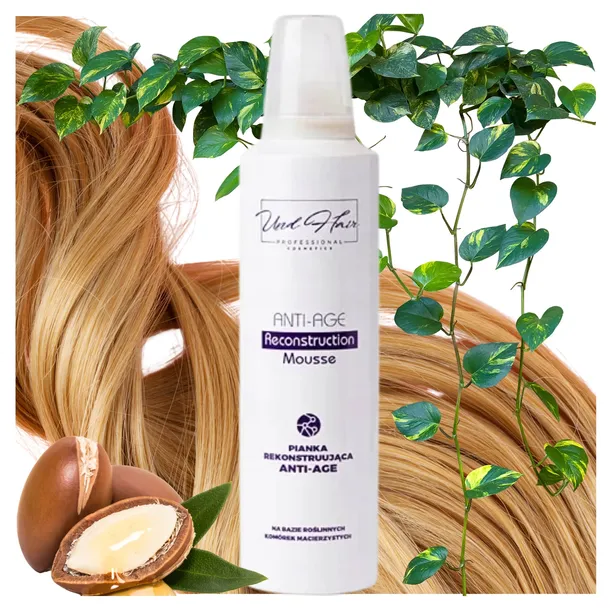 UND HAIR Pianka Do Włosów ODŻYWKA ANTI AGE Rekonstruująca Objętość 250ml