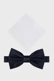 elegancka-granatowa-mucha-meska-z-biala-poszetka-do-garnituru