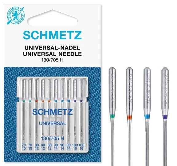 Igły półpłaskie Schmetz 130/705 uniwersalne MIX10 70-100 do maszyny domowej