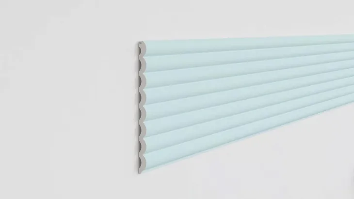 Lamele do malowania – biały panel ryflowany SERENO L02